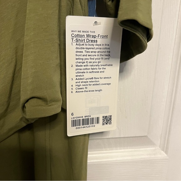 Lululemon bronze green wrap dress - Picture 3 of 5